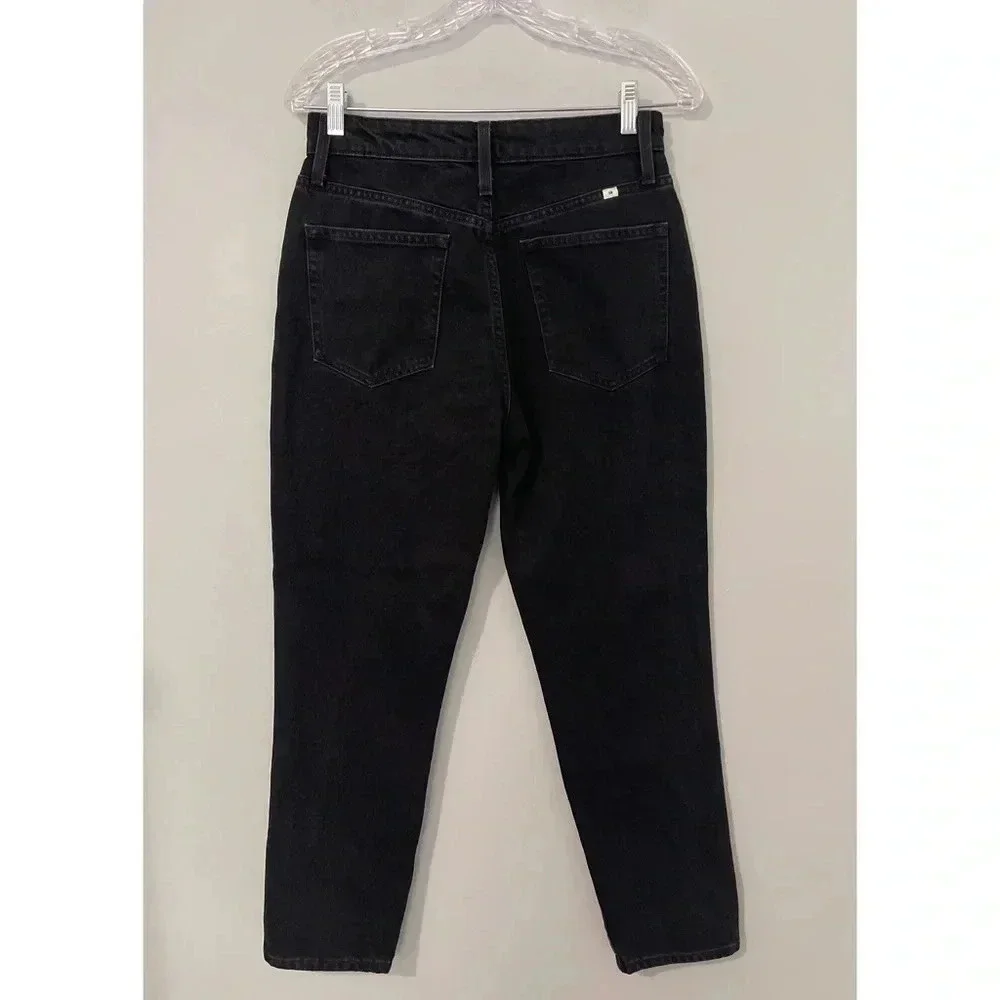 Aritzia Sunday Best‎ Zola Mom Jean Size 6 Black High Rise Tapered Leg